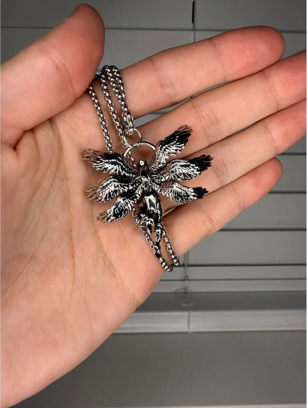 Archangel Silver Necklace y2k A-32